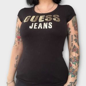 Vintage Y2K guess sequin graphic tee size xs